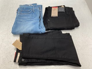 3 X JOHN LEWIS & PARTNERS ASSORTED WOMENS TROUSERS IN VARIOUS SIZES TO INCLUDE SHAPING SKINNY JEANS - UK SIZE: 27: LOCATION - B2