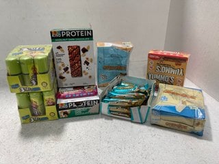 QTY OF ASSORTED FOOD ITEMS TO INCLUDE YUMMO'S VEGAN PROTEIN BAR - BBE: MAY 2025: LOCATION - B4