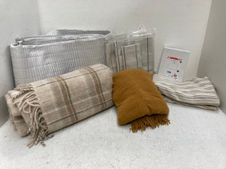 QTY OF JOHN LEWIS & PARTNERS HOUSEHOLD ITEMS TO INCLUDE 4 X PREMIUM DECKCHAIR SLINGS IN WIDE STRIPE - SIZE: 113 x 44/49 CM: LOCATION - B10