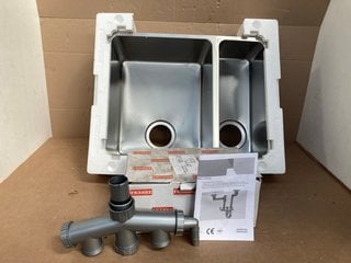 FRANKE MYX 160-34-16 3 1/2 INCH STAINLESS STEEL SINK MODEL: BSWW0F-BX AND FRANKE PLUMBING KIT WITH 2 CONNECTIONS FOR 40/50MM WALL CONNECTION: LOCATION - B13