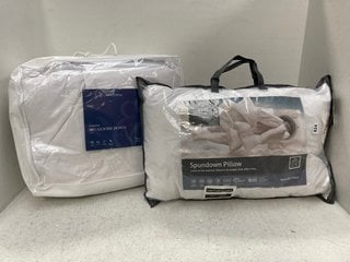 THE FINE BEDDING SPUNDOWN PILLOW TO INCLUDE SOAK & SLEEP 80% GOOSE DOWN DUVET - KING: LOCATION - C14