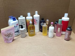 (COLLECTION ONLY) QTY OF ASSORTED BEAUTY ITEMS TO INCLUDE SCHWARZKOPF GORA ACTIVATOR LOTION 1L: LOCATION - AR5