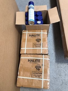 (COLLECTION ONLY) QTY OF KENT BRAKE PARTS CLEANER 2 SPRAY TO INCLUDE QTY OF HALITE 8 KG BLOCK SALT (PLEASE NOTE: 18+YEARS ONLY. ID MAY BE REQUIRED): LOCATION - AR5