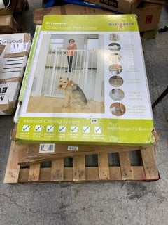 PALLET OF ASSORTED BABY GATES TO INCLUDE BETTACARE CHILD & PET GATE: LOCATION - B1 (KERBSIDE PALLET DELIVERY)