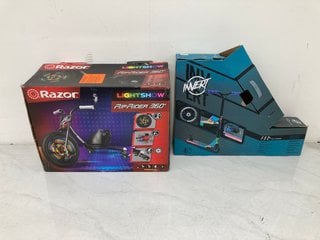 RAZOR LIGHTSHOW RIPRIDER 360 CART TO INCLUDE INVERT FS2+ SCOOTER IN NEO CHROME: LOCATION - B5