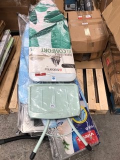 PALLET OF ASSORTED HOUSEHOLD ITEMS TO INCLUDE BRABANTIA SUPER STABLE XL COMFORT IRONING BOARD: LOCATION - B6 (KERBSIDE PALLET DELIVERY)