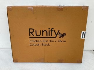 RUNIFY CHICKEN RUN 3M X 78CM IN BLACK: LOCATION - BR10