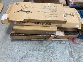 PALLET OF ASSORTED ITEMS TO INCLUDE VASAGLE TV STAND: LOCATION - B2 (KERBSIDE PALLET DELIVERY)