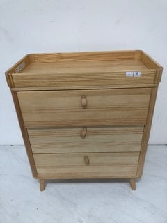 FURNITURE 123 LUNA 3 DRAWER CHANGING STATION IN WOOD: LOCATION - A1