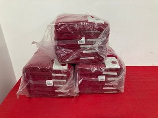 18 X JOHN LEWIS & PARTNERS EGYPTIAN LITE NATURAL HAND TOWELS IN NEW CLARET RED: LOCATION - BR2