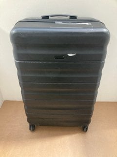 JOHN LEWIS & PARTNERS LARGE HARD SHELL STYLE WHEELED SUITCASE IN BLACK: LOCATION - BR12