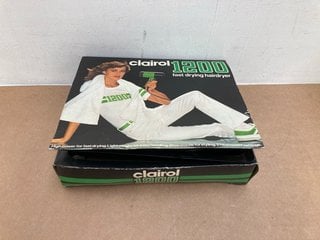 A 1970S CLAIROL 1200 HAIR DRYER IN ORIGINAL BOX: LOCATION - AR9