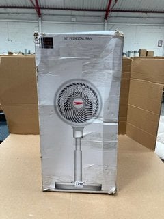 JOHN LEWIS & PARTNERS 10" PEDESTAL FAN IN WHITE: LOCATION - BR17