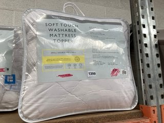 JOHN LEWIS & PARTNERS SYNTHETIC SOFT TOUCH WASHABLE SMALL DOUBLE MATTRESS TOPPER: LOCATION - BR21