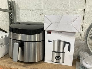 QTY OF ASSORTED JOHN LEWIS & PARTNERS SMALL KITCHEN APPLIANCES TO INCLUDE MILK FROTHER IN STAINLESS STEEL FINISH: LOCATION - BR22