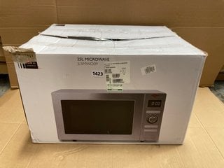 JOHN LEWIS & PARTNERS 25L SOLO MICROWAVE OVEN IN STAINLESS STEEL : MODEL JLSMWO09: LOCATION - BR22