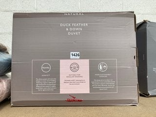 JOHN LEWIS & PARTNERS NATURAL DUCK FEATHER AND DOWN KINGSIZE DUVET: LOCATION - BR23