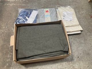 QTY OF ASSORTED JOHN LEWIS & PARTNERS ITEMS TO INCLUDE DOUBLE FITTED SHEET IN DARK BLUE: LOCATION - AR16