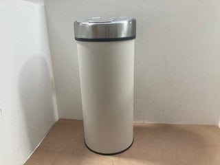 JOHN LEWIS & PARTNERS TOUCH TOP BIN IN CREAM AND STAINLESS STEEL FINISH: LOCATION - AR17