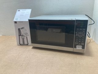 2 X ASSORTED JOHN LEWIS & PARTNERS SMALL KITCHEN APPLIANCES TO INCLUDE 20L SOLO MICROWAVE OVEN IN STAINLESS STEEL FINISH : MODEL JLSMWO08: LOCATION - AR19