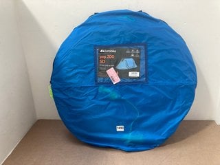 EUROHIKE POP 200 SD 2 MAN POP UP TENT WITH STORAGE CARRY BAG IN BLUE: LOCATION - AR8