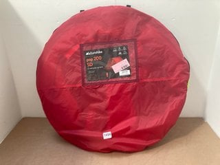 EUROHIKE POP 200 SD 2 MAN POP UP TENT WITH STORAGE CARRY BAG IN RED: LOCATION - AR8