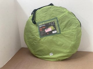 EUROHIKE POP 200 SD 2 MAN POP UP TENT WITH STORAGE CARRY BAG IN GREEN: LOCATION - AR8