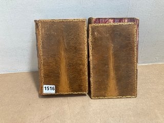 TWO 19TH CENTURY VOLUMES OF MACAULAY'S WORKS, FULL LEATHER BOUND: LOCATION - AR1