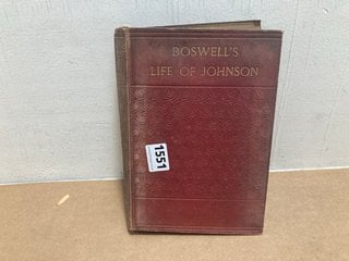 A 19TH CENTURY EDITION OF BOSWELL'S LIFE OF JOHNSON: LOCATION - AR2