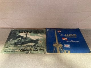 2 X 1930S LLOYD GERMAN NAVAL AND MILITARY CIGARETTE CARD ALBUMS: LOCATION - AR3