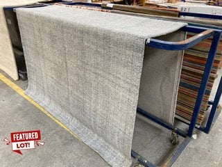 JOHN LEWIS & PARTNERS ORKNEY LOOP LARGE HANDMADE FLOOR RUG IN GREY : SIZE 200 X 300CM - RRP £350: LOCATION - B4