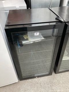 COOKOLOGY 98 LITRE UNDERCOUNTER DRINKS FRIDGE: MODEL CBC98BK - RRP £259: LOCATION - A1