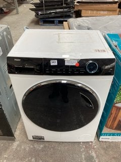 HAIER HWD80-B14979 8KG FREESTANDING WASHER DRYER IN WHITE - RRP £549: LOCATION - A7