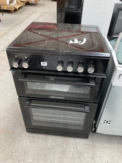 COOKOLOGY 60CM DOUBLE ELECTRIC OVEN WITH INDUCTION HOB IN BLACK : MODEL CFDO600BK - RRP £399: LOCATION - A1