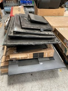 (COLLECTION ONLY) PALLET OF ASSORTED TVS (PCB BOARDS REMOVED, SPARES AND REPAIRS ONLY): LOCATION - A8