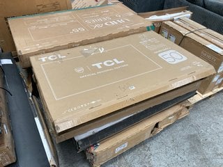 (COLLECTION ONLY) PALLET OF ASSORTED TV TO INCLUDE TCL50C641K, HISENSE 55E6KTUK (PCB BOARDS REMOVED, SPARES AND REPAIRS ONLY): LOCATION - A8