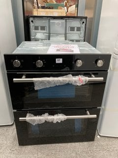 COOKOLOGY BUILT IN DOUBLE ELECTRIC OVEN : MODEL CDO720BK - RRP £349: LOCATION - A3