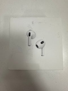 APPLE AIRPODS (3RD GEN) EARPHONES IN WHITE: MODEL NO A2564 A2565 A2897 (WITH BOX & ALL ACCESSORIES) [JPTM124191]