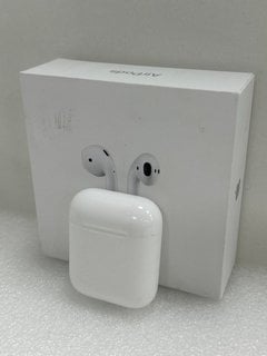 APPLE AIRPODS (2ND GENERATION) EARBUDS: MODEL NO A2032 A2031 A1602 (WITH BOX & CHARGER CABLE) [JPTM124304]