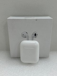 APPLE AIRPODS (2ND GENERATION) EARBUDS: MODEL NO A2032 A2031 A1602 (WITH BOX & CHARGER CABLE) [JPTM124286]