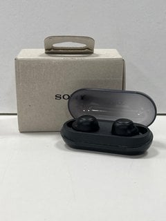 SONY WF-C500 WIRELESS EARPHONES (ORIGINAL RRP - £39) IN BLACK: MODEL NO YY2952 (WITH BOX & CHARGING CABLE) [JPTM124126]