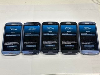 5 X SAMSUNG GALAXY S3 16 GB SMARTPHONE IN BLUE: MODEL NO GT-I9300 (UNITS ONLY) [JPTM124078]