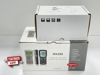 INGENICO IPA280 POS TERMINAL (WITH BOX, BATTERY, PAPER ROLL, STYLUS, DATA / POWER CABLE, CHARGING UNIT & IPA200 BASE ( NO REGION SPECIFIC POWER PLUGS ), UNUSED RETAIL CONDITION) [JPTM124106]