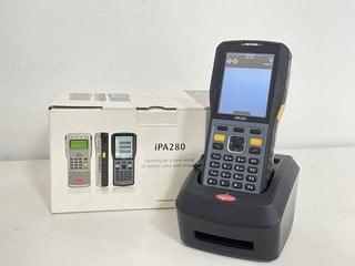 INGENICO IPA280 POS TERMINAL (WITH BOX, BATTERY, PAPER ROLL, STYLUS, DATA / POWER CABLE, CHARGING UNIT & IPA200 BASE ( NO REGION SPECIFIC POWER PLUGS ), UNUSED RETAIL CONDITION) [JPTM123855]