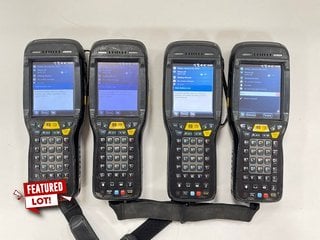 QTY OF 4 HONEYWELL DOLPHIN 99EX HANDHELD MOBILE COMPUTERS: MODEL NO 99EXLW (WITH BATTERY) [JPTM124258]