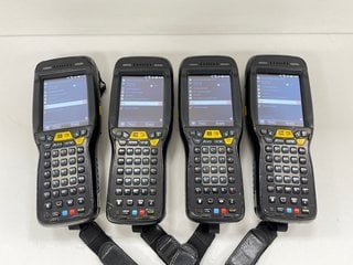 QTY OF 4 HONEYWELL DOLPHIN 99EX HANDHELD MOBILE COMPUTERS: MODEL NO 99EXLW (WITH BATTERY) [JPTM124276]