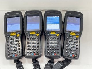 QTY OF 4 HONEYWELL DOLPHIN 99EX HANDHELD MOBILE COMPUTERS: MODEL NO 99EXLW (WITH BATTERY) [JPTM124274]