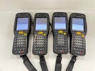 QTY OF 4 HONEYWELL DOLPHIN 99EX HANDHELD MOBILE COMPUTERS: MODEL NO 99EXLW (WITH BATTERY) [JPTM124275]