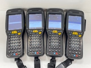 QTY OF 4 HONEYWELL DOLPHIN 99EX HANDHELD MOBILE COMPUTERS: MODEL NO 99EXLW (WITH BATTERY) [JPTM124273]