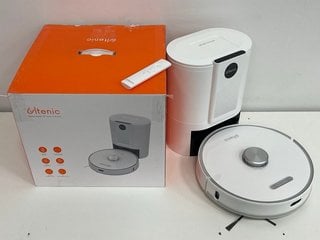 ULTENIC T10 ROBOT VACUUM CLEANER IN WHITE: MODEL NO 6924843204545 (WITH BOX, VACUUM, AUTO EMPTY BASE, REMOTE CONTROL, BRUSHES, MOP ATTACHMENT, HEPA FILTER & DUST BAG) [JPTM124278]